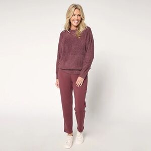 Barefoot Dreams Reg. CozyChic Lite Pullover & Straight Leg Pant in Fig
